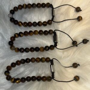 New! Brown Beaded Bracelet Trio sold separately but will sell together!